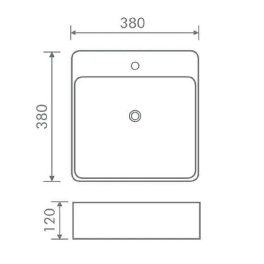 Oceana Poppy Freestanding Square Basin 380mm - Envy Bathrooms Ltd