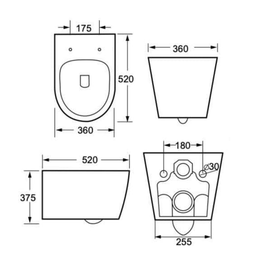 Oceana Richmond Wall Hung Pan & Soft Close Seat - Envy Bathrooms Ltd