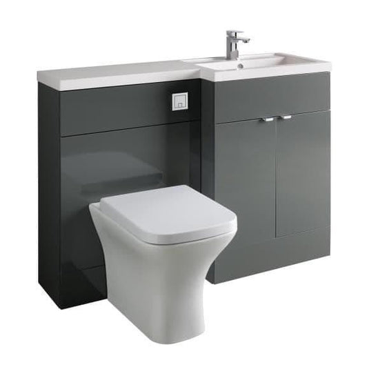 Oceana Rio 1200 Type A Furniture Set & Basin in Grey Gloss (RH) - Envy Bathrooms Ltd