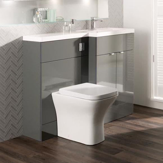 Oceana Rio 1200 Type A Furniture Set & Basin in Grey Gloss (RH) - Envy Bathrooms Ltd