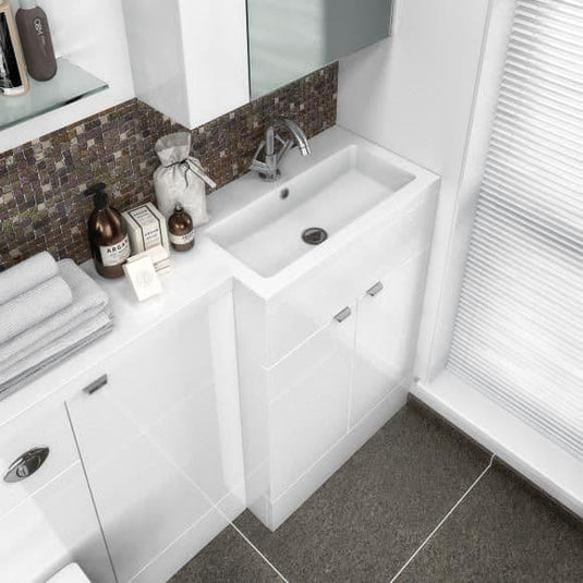 Oceana Rio 1500 Type A Furniture Set & Basin in Gloss White (LH) - Envy Bathrooms Ltd