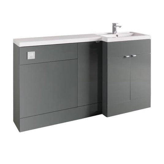 Oceana Rio 1500 Type B Furniture Set & Basin in Grey Gloss (RH) - Envy Bathrooms Ltd