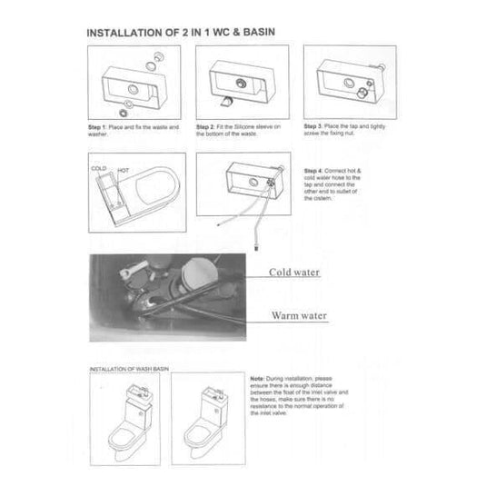 Oceana Saturn 2 In 1 Combination WC & Basin Unit Inc Soft Close Seat - Envy Bathrooms Ltd