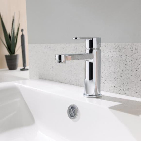 Oceana Tweed Basin Monobloc Tap - Chrome Inc Sprung Basin Waste - Envy Bathrooms Ltd