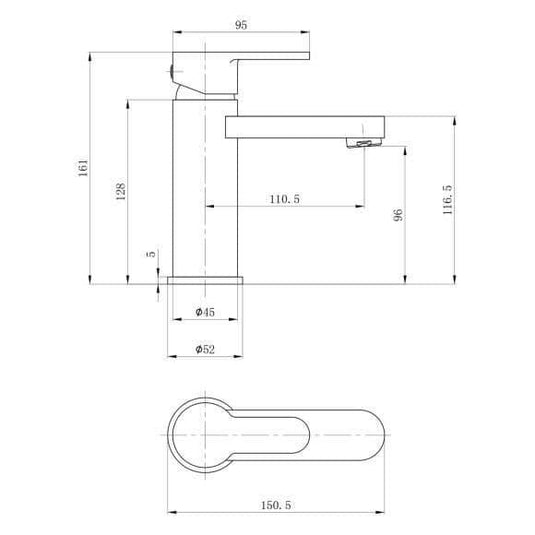 Oceana Tweed Basin Monobloc Tap - Chrome Inc Sprung Basin Waste - Envy Bathrooms Ltd