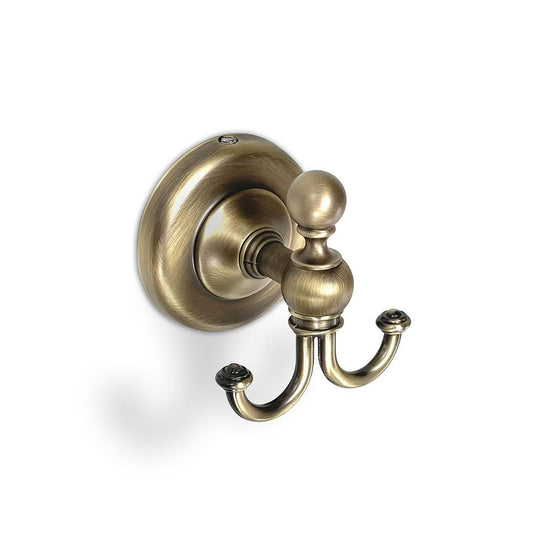 Origins Albany Double Hook - Aged Brass - Envy Bathrooms Ltd