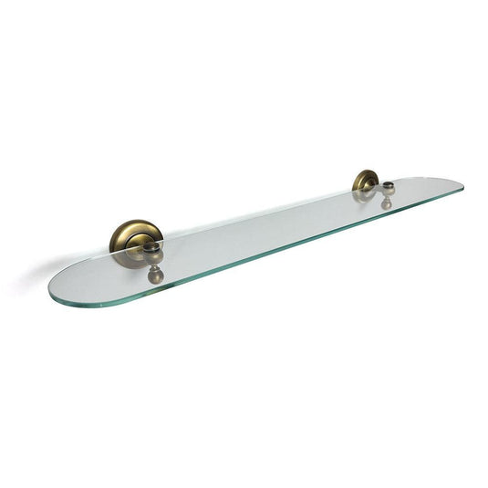 Origins Albany Glass Shelf - Aged Brass - Envy Bathrooms Ltd