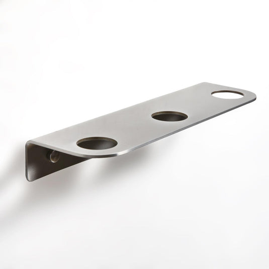 Origins Bottle Holder 3 hole - Brushed Stainless steel - Envy Bathrooms Ltd