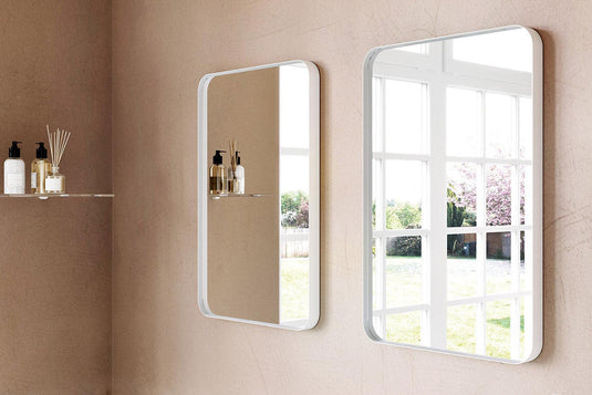 Origins City 50 x 75cm Mirror - White - Envy Bathrooms Ltd