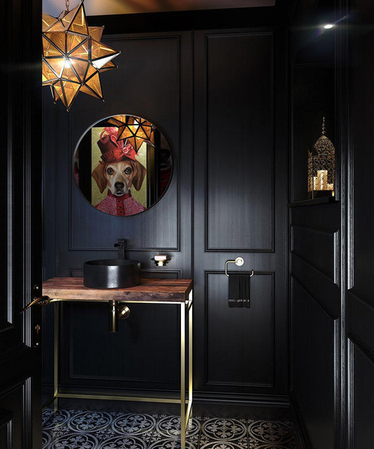 Origins City Round Mirror 80cm - Black - Envy Bathrooms Ltd