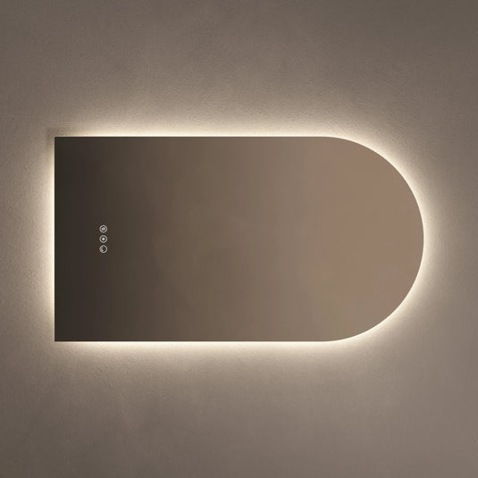 Origins Claris 500mm Arch Mirror - No Frame - CLR-01R059-03 - Envy Bathrooms Ltd