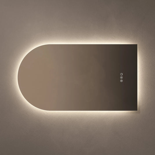 Origins Claris 500mm Arch Mirror - No Frame - CLR-01R059-03 - Envy Bathrooms Ltd