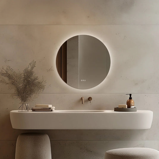 Origins Claris 800mm Round Mirror - No Frame - CLR-01D080-03 - Envy Bathrooms Ltd