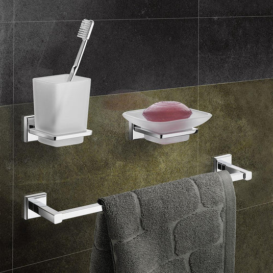 Colorado Glass Tumbler Holder - Chrome/Glass - Envy Bathrooms Ltd