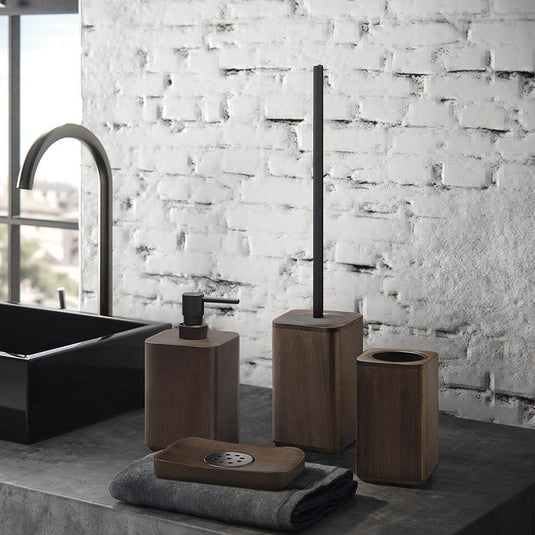 Dafne Toilet Brush - Dark Bamboo - Envy Bathrooms Ltd