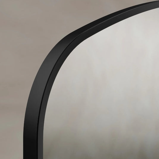 Origins Delphine 1200mm Overmantel Arch Mirror - Black - DEL-00R127-BK - Envy Bathrooms Ltd