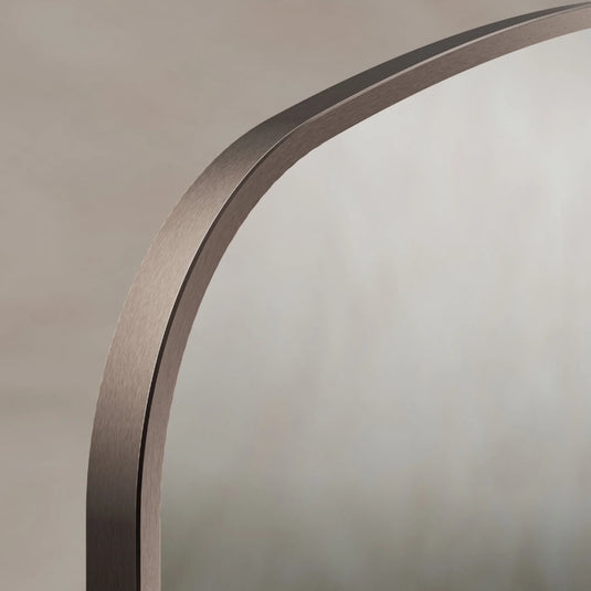 Origins Delphine 1200mm Overmantel Arch Mirror - Brushed Bronze - DEL-00R127-BZ - Envy Bathrooms Ltd