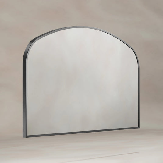 Origins Delphine 1200mm Overmantel Arch Mirror - Gunmetal - DEL-00R127-GM - Envy Bathrooms Ltd