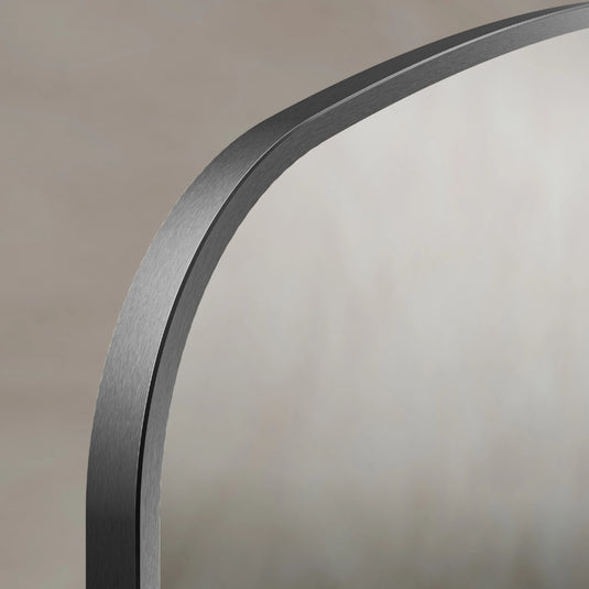 Origins Delphine 1200mm Overmantel Arch Mirror - Gunmetal - DEL-00R127-GM - Envy Bathrooms Ltd