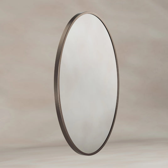 Origins Delphine 550mm Oval Mirror - Brushed Bronze - DEL-00V558-BZ - Envy Bathrooms Ltd