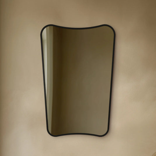 Origins Delphine 600mm Mirror - Black - DEL-001069-BK - Envy Bathrooms Ltd