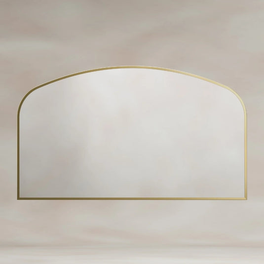 Origins Delphine 1200mm Overmantel Arch Mirror - Brushed Brass - DEL-00R127-BB - Envy Bathrooms Ltd