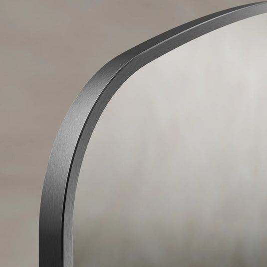 Origins Delphine 1200mm Overmantel Arch Mirror - Gunmetal - DEL-00R127-GM - Envy Bathrooms Ltd
