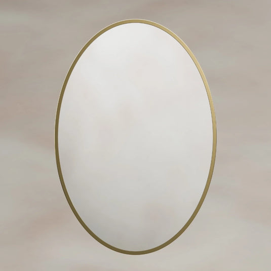 Origins Delphine 550mm Oval Mirror - Brushed Brass - DEL-00V558-BB - Envy Bathrooms Ltd