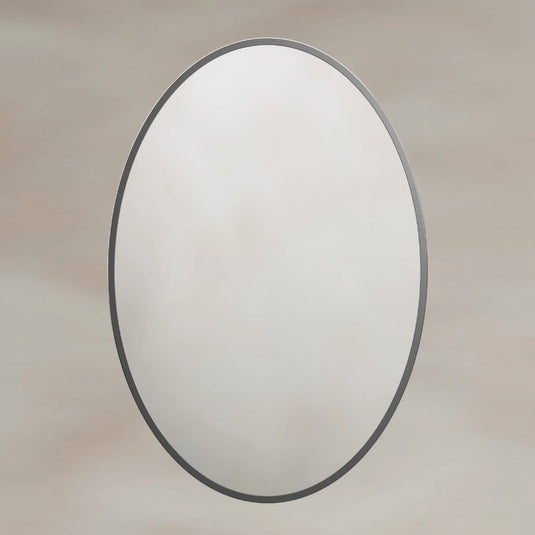 Origins Delphine 550mm Oval Mirror - Gunmetal - DEL-00V558-GM - Envy Bathrooms Ltd