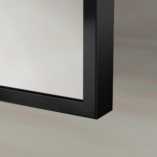 Origins Delphine 600mm Overmantel Arch Mirror - Black - DEL-00R069-BK - Envy Bathrooms Ltd