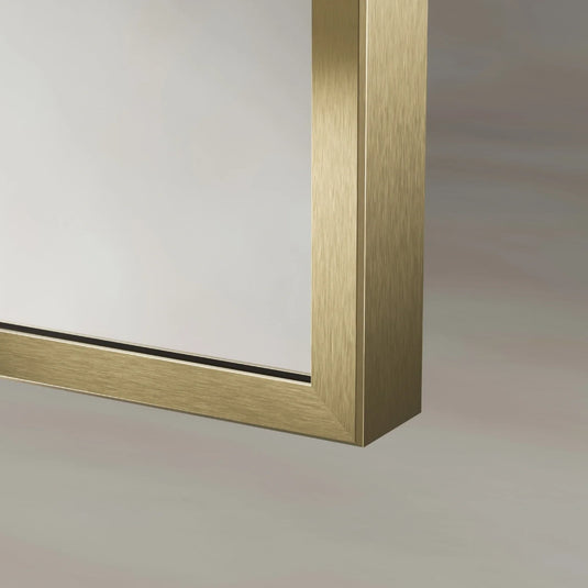 Origins Delphine 600mm Overmantel Arch Mirror - Brushed Brass - DEL-00R069-BB - Envy Bathrooms Ltd