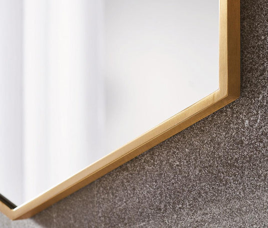 Origins Docklands 50 x 75cm Hexagonal Mirror - Brushed Brass - Envy Bathrooms Ltd