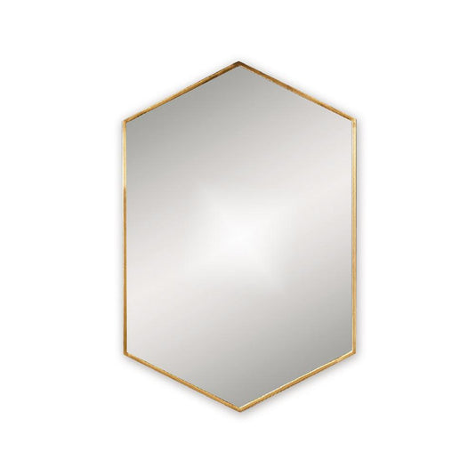 Origins Docklands 50 x 75cm Hexagonal Mirror - Brushed Brass - Envy Bathrooms Ltd