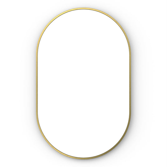 Origins Docklands Capsule Mirror 50 - Brushed Brass - Envy Bathrooms Ltd