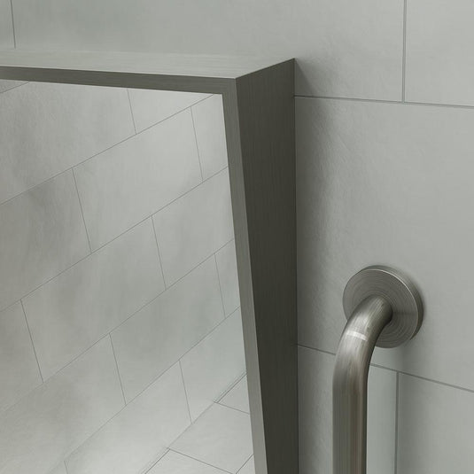 Origins Docklands Inclusive Angled Mirror 50-Brushed Stainless Steel - Envy Bathrooms Ltd