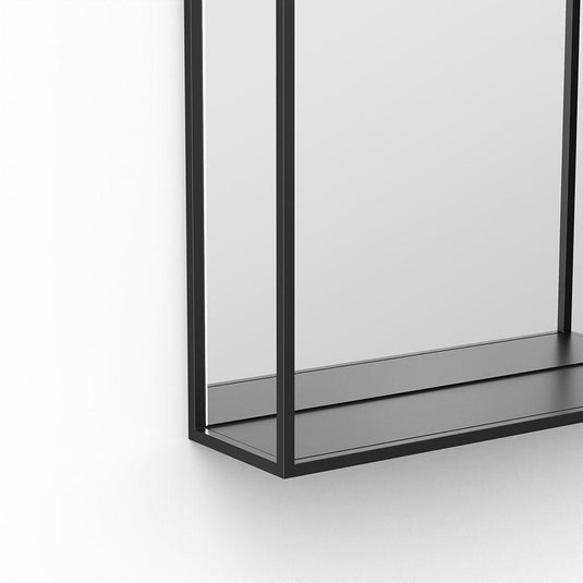 Origins Docklands Mirror With Shelf 50 - Black - Envy Bathrooms Ltd