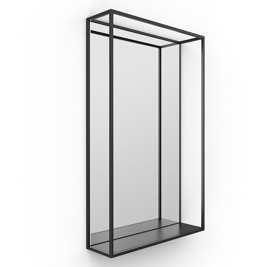 Origins Docklands Mirror With Shelf 50 - Black - Envy Bathrooms Ltd
