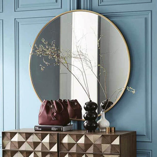 Origins Docklands Round Mirror 60cm - Brushed Brass - Envy Bathrooms Ltd