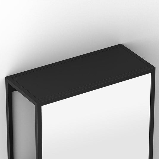 Origins Dockside Mirror With Open Shelving 140 - Black - Envy Bathrooms Ltd