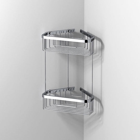 Origins Double Corner Shower Basket - Chrome - Envy Bathrooms Ltd