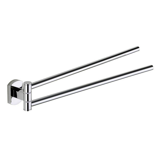 Origins Edera Plus Double Swing Towel Rail - Chrome - Envy Bathrooms Ltd