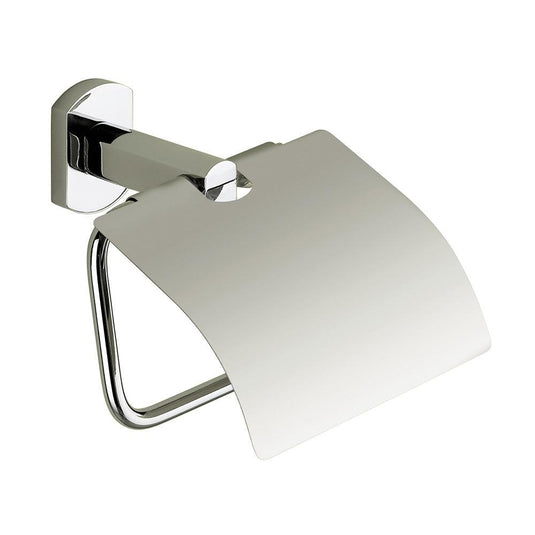 Origins Edera Plus Toilet Roll Holder with Flap - Chrome - Envy Bathrooms Ltd
