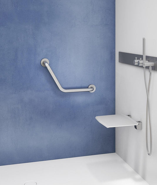 Origins G Pro Angled Grab Bar - Brushed Stainless Steel - Envy Bathrooms Ltd