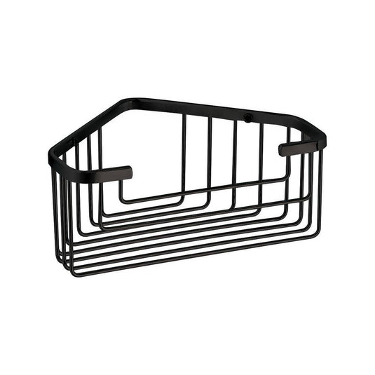 Gedy Deep Corner Basket - Black - Envy Bathrooms Ltd