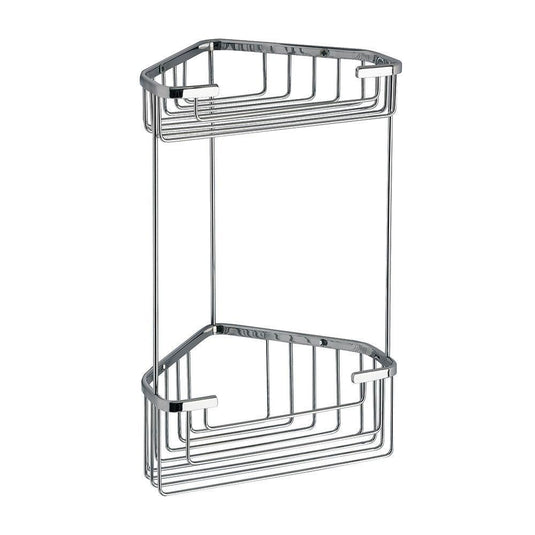 Origins Gedy Double Corner Deep Basket - Chrome - Envy Bathrooms Ltd