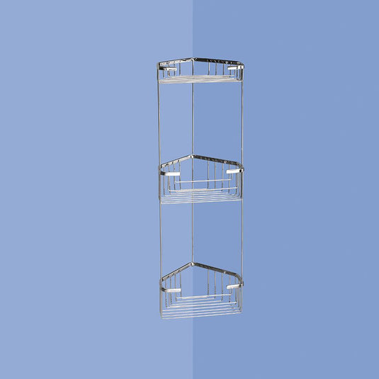 Origins Gedy Triple Corner Basket - Chrome - Envy Bathrooms Ltd