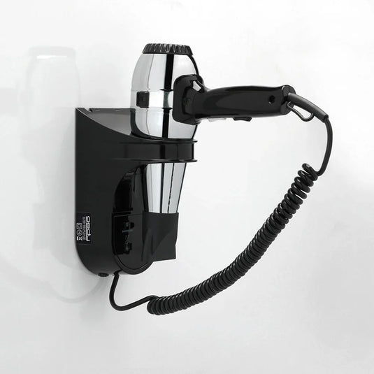 Origins Grecale Hair Dryer with Shaver Socket - Black/Chrome - 5054-43 - Envy Bathrooms Ltd