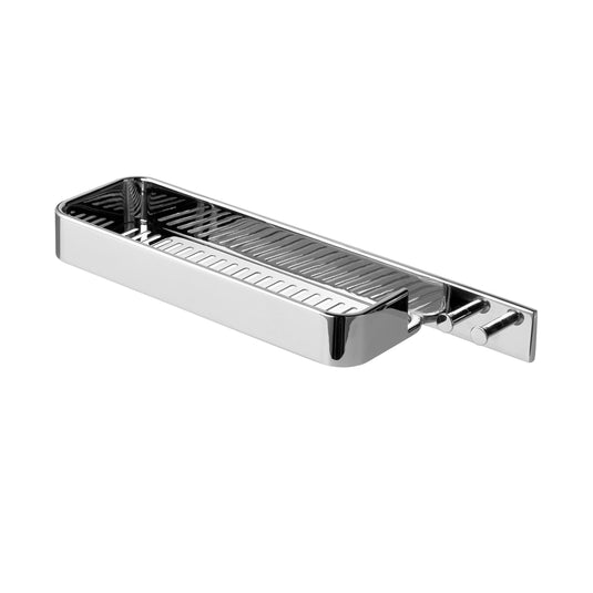 Origins Il Giglio Rectangular Shower Basket with Hooks - Chrome - Envy Bathrooms Ltd