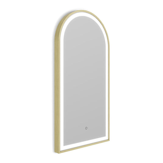 Lomax Light Arch Mirror 40 - Brushed Brass - Envy Bathrooms Ltd