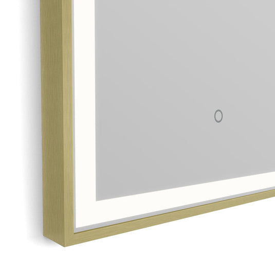 Lomax Light Arch Mirror 40 - Brushed Brass - Envy Bathrooms Ltd